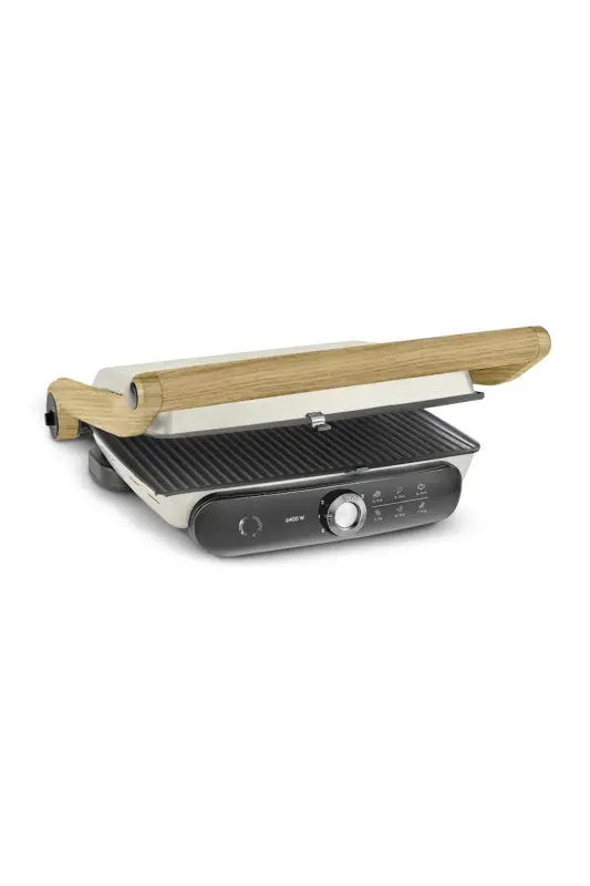 Gastro Grill Pro 2400W Izgara ve Tost Makinesi Wood Craft 6 Dilim Kapasiteli - Kahverengi - 1