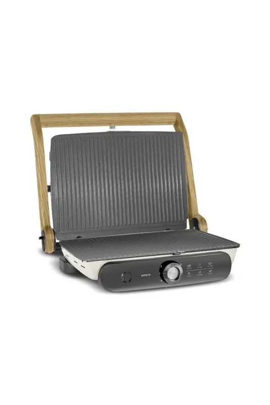 Gastro Grill Pro 2400W Izgara ve Tost Makinesi Wood Craft 6 Dilim Kapasiteli - Kahverengi - 4