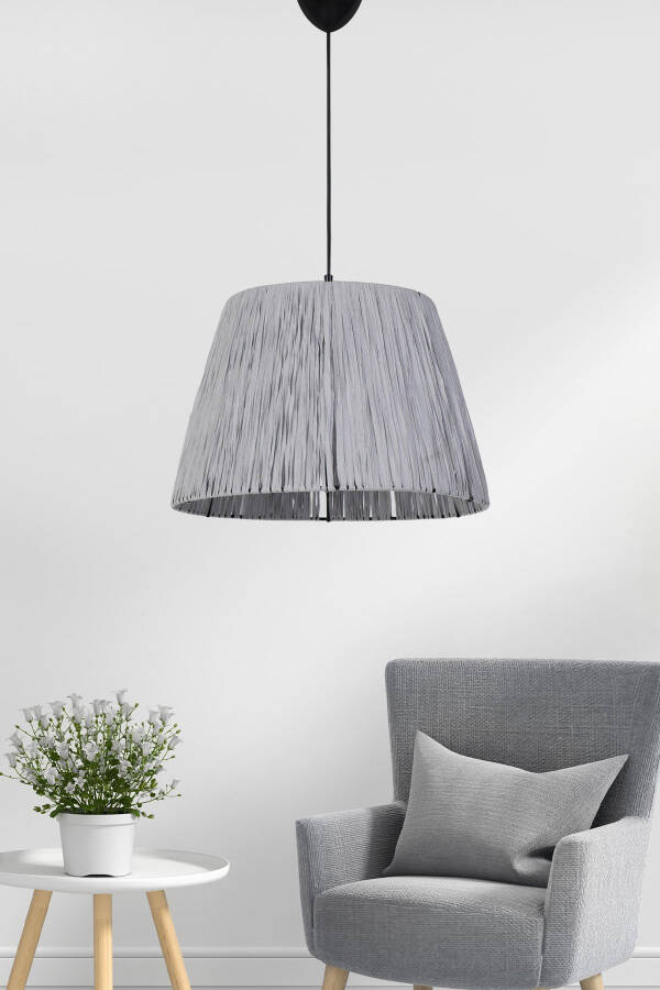 Gaufres Handmade Pendant Chandelier Grey - 4