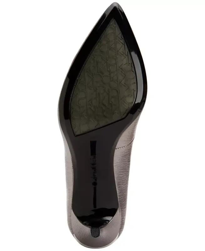 Women's Gayle Classic Pointed Toe Stiletto Pumps - Anthracite Leather - 5