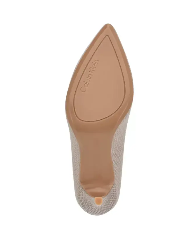 Women's Gayle Classic Pointed Toe Stiletto Pumps - Taupe Snake Print - 5