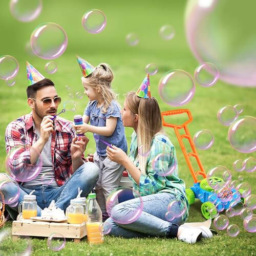 Газонокосилка Lydaz Bubble для малышей 1-3 лет, детская машина для создания мыльных пузырей, наружные летние игрушки для садоводства, игрушки для Хэллоуина и подарков на день рождения для дошкольников, мальчиков и девочек в возрасте 1 2 3+ лет - 1