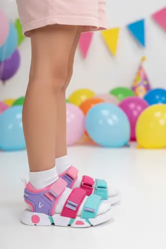 GB-5704 Phylon Taban Kız Çocuk Sandalet Terlik-Pembe 