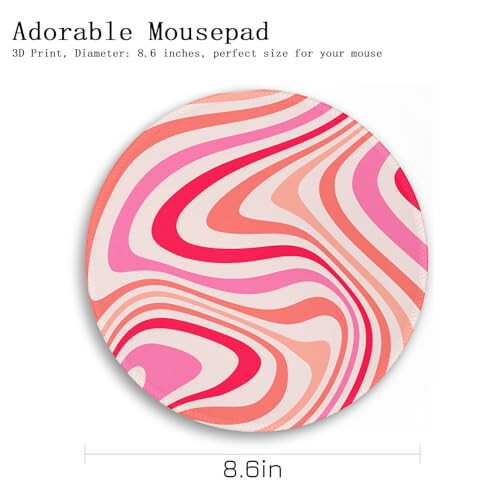 Gctriki Boho Mouse Pad, Small Round Mouse Pads for Desk, Gaming Mousepad with Stitched Edge Non-Slip Rubber Base, Retro Mini Mouse Pad for Laptop, Cute Office Desk Accessories Decor for Women - 4