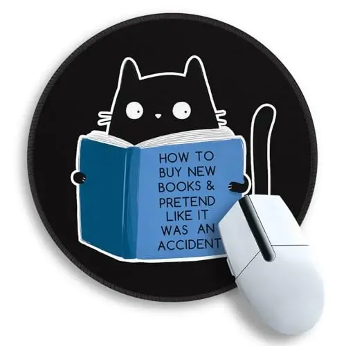 Gctriki Cute Cat Reading Mouse Pad, 8.6