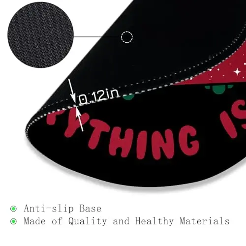 Gctriki Dumpster on Fire Mouse Pad, Stol uchun yoqimli yumaloq sichqonchani yostiqchalari, noutbuk o'yinlari uchun kulgili qizil axlat qutisi sichqonchasi, tikilgan chekka sirpanmaydigan kauchuk taglik, ayollar uchun yoqimli ofis stoli aksessuarlari dekorasi - 5