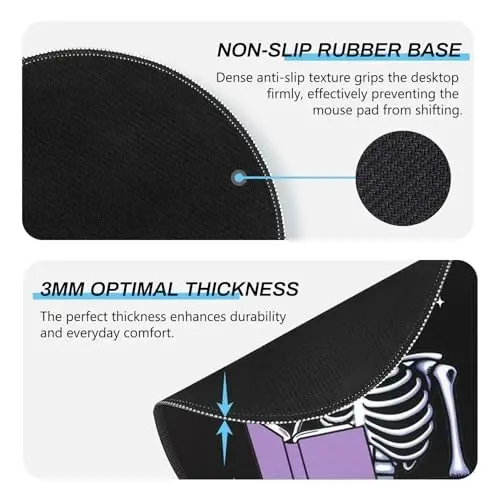 Gctriki Funny Skull Mouse Pad, 8.6