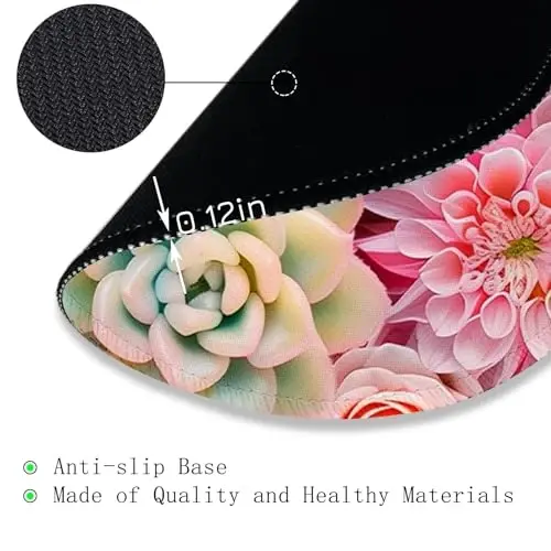 Gctriki Succulents Mouse Pad, Cute Small Mouse Pads for Desk, Botanical Round Travel Mousepad for Wireless Mouse Gaming Work, Comfortable Computer Mouse Mat for Laptop, Home Office Desk Accessories - 5