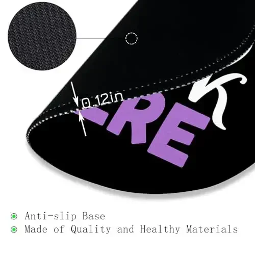 Gctriki Round Mouse Pad 8.6 x 8.6 Inch, Funny Mousepad for Gaming Laptop Computer, with Stitched Edge Non-Slip Rubber Base, Cute Home Office Decor Desk Accessories, I Don't Know I Just Work Here - 6