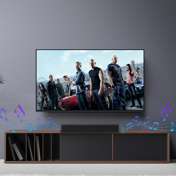 GCZ Sound Bar with Subwoofer, 50W Wired & Wireless Bluetooth Soundbar for TV, 3D Surround Home Audio TV Speakers with Remote Control, Optical/RCA/AUX/USB Connection, Wall Mountable - 4