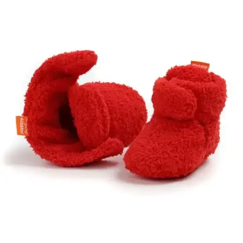 GDSDYM Baby Booties Cozy Fleece Slippers Soft Baby Shoes With Gripper Soles, Winter Warm Infant Newborn Crib Sock Shoes First Walkers - 5