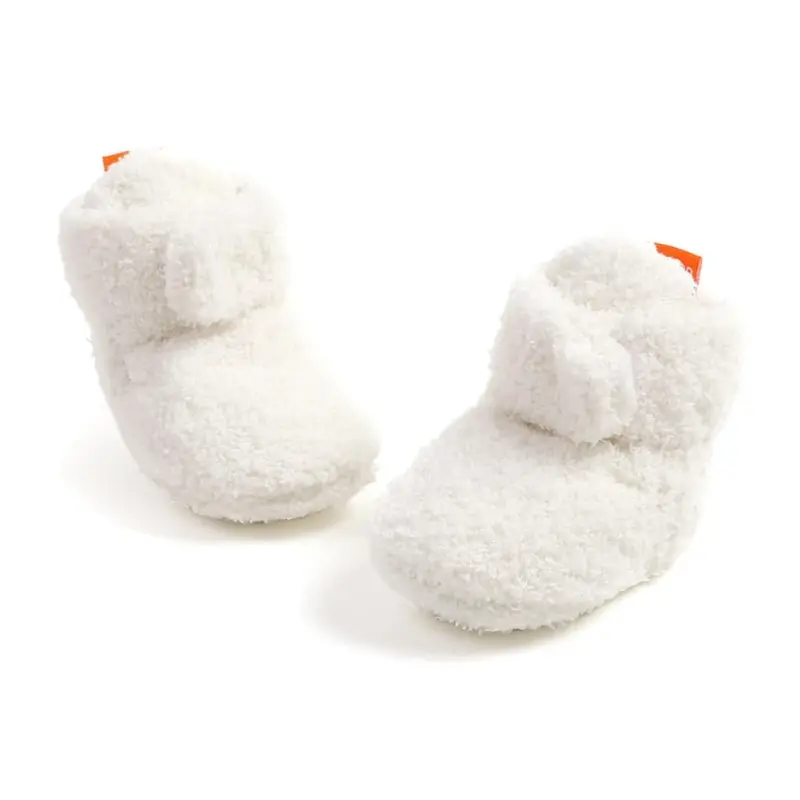 GDSDYM Baby Booties Cozy Fleece Slippers Soft Baby Shoes With Gripper Soles, Winter Warm Infant Newborn Crib Sock Shoes First Walkers - 4