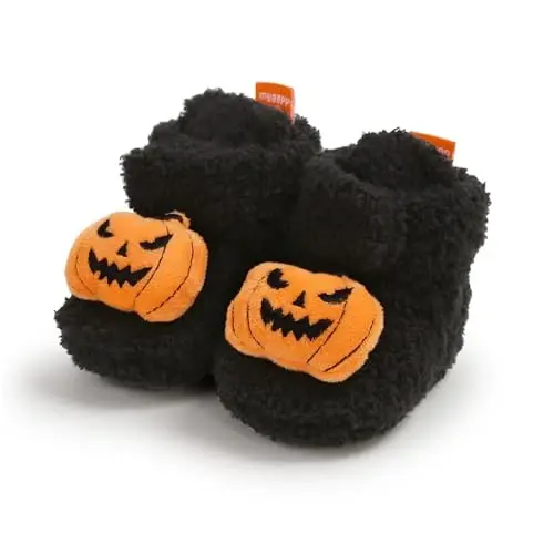 GDSDYM Baby Booties Cozy Fleece Slippers Soft Baby Shoes With Gripper Soles, Winter Warm Infant Newborn Crib Sock Shoes First Walkers 