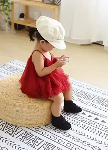 GDSDYM Baby Booties Cozy Fleece Slippers Soft Baby Shoes With Gripper Soles, Winter Warm Infant Newborn Crib Sock Shoes First Walkers - 4