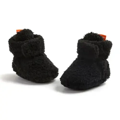 GDSDYM Baby Booties Cozy Fleece Slippers Soft Baby Shoes With Gripper Soles, Winter Warm Infant Newborn Crib Sock Shoes First Walkers - 2
