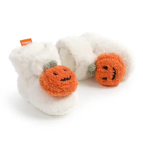 GDSDYM Baby Booties Cozy Fleece Slippers Soft Baby Shoes With Gripper Soles, Winter Warm Infant Newborn Crib Sock Shoes First Walkers 