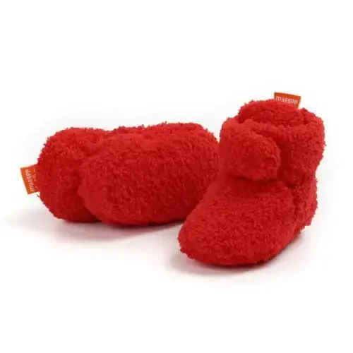 GDSDYM Baby Booties Cozy Fleece Slippers Soft Baby Shoes With Gripper Soles, Winter Warm Infant Newborn Crib Sock Shoes First Walkers - 4