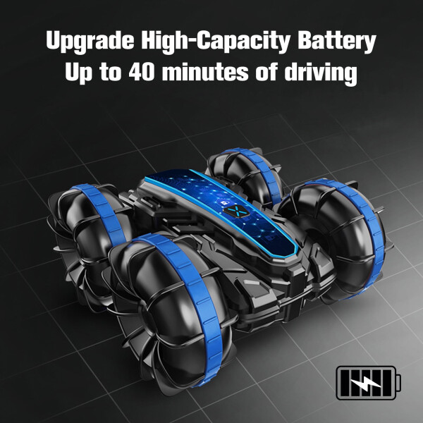 GEAK RC Cars Ikki tomonlama amfibiya masofadan boshqariladigan mashina o'yinchoqlari Boys uchun sovg'alar 4-7 8-12 yosh - 4