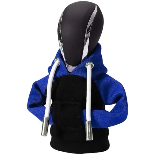 Gear Shift Hoodie, Funny Gear Shift Knob, Universal Car Shift Knob Hoodie, Mini Hoodie for Car Shifter, Automotive Interior Novelty Accessories Decorations, Car Decorations Color Contrast Hoodie. - QTZFKFLHD