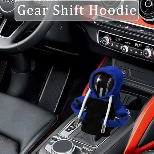 Gear Shift Hoodie, Funny Gear Shift Knob, Universal Car Shift Knob Hoodie, Mini Hoodie for Car Shifter, Automotive Interior Novelty Accessories Decorations, Car Decorations Color Contrast Hoodie. - QTZFKFLHD (1)