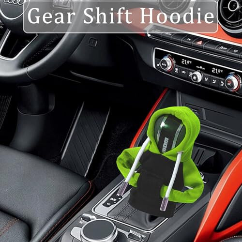 Gear Shift Hoodie, Funny Gear Shift Knob, Universal Car Shift Knob Hoodie, Mini Hoodie for Car Shifter, Automotive Interior Novelty Accessories Decorations, Car Decorations Color Contrast Hoodie - 2