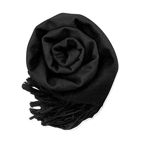 GEARONIC TM Kadın Yumuşak Kaşmir Eşarp Kışlık Şal Wrap Atkılar Düz Renklerde Bayan Modası - 1