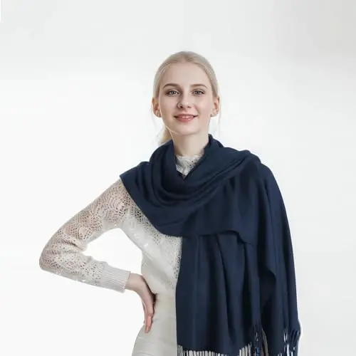 GEARONIC TM Kadın Yumuşak PasModazoneina Fular Kış Şal Sarımlı Fular Bayan Modası Düz Renklerde - 6