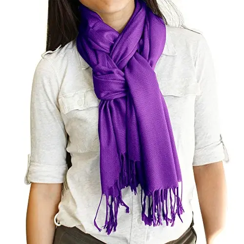 GEARONIC TM Women's Soft PasModazoneina Scarf Winter Shawl Wrap Scarves Lady Fashion in Solid Colors - 4