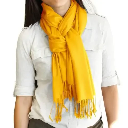 GEARONIC TM Women's Soft PasModazoneina Scarf Winter Shawl Wrap Scarves Lady Fashion in Solid Colors - 5