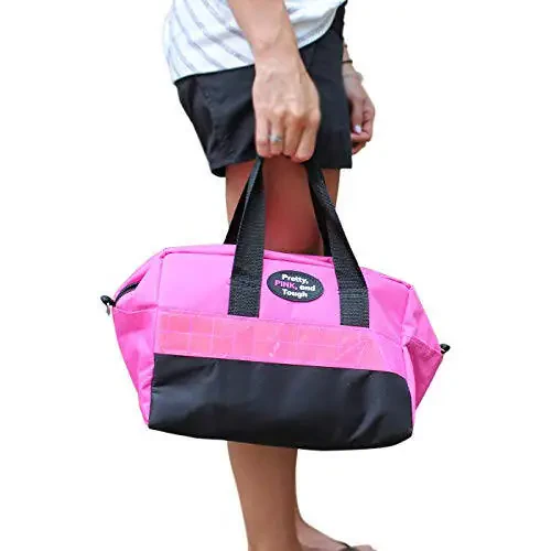 Gears Out Pretty Pink Roadside Kit - Pink Emergency Kit for Teenage Girls and Women - Lightweight Soft Carry Case with Pink Jump Leads, First Aid Kit and Pink Tools - 3