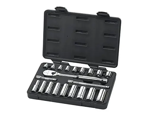 GEARWRENCH 21 dona 3/8'' haydovchi 6 & 12 nuqta standart va chuqur mexanik asboblar to'plami, SAE - 80557 - 1