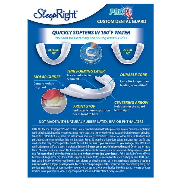 SleepRight ProRx Custom Dental Guard for Nighttime Teeth Grinding, 1 Count - SLEEPRIGHT (1)