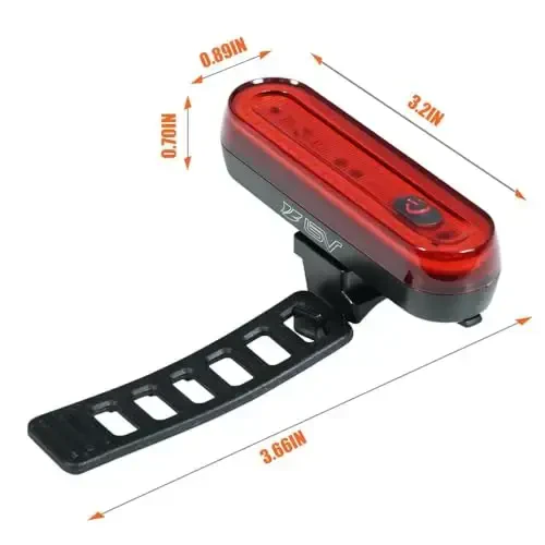 BV Bike Lights for Night Riding LED Bike Tail Light - Bicycle Light Battery-Powered/Rechargeable - Rear Bike Light Weather Resistant - Visible Up to 1500ft Bicycle Tail Light LED Bike Light - 6
