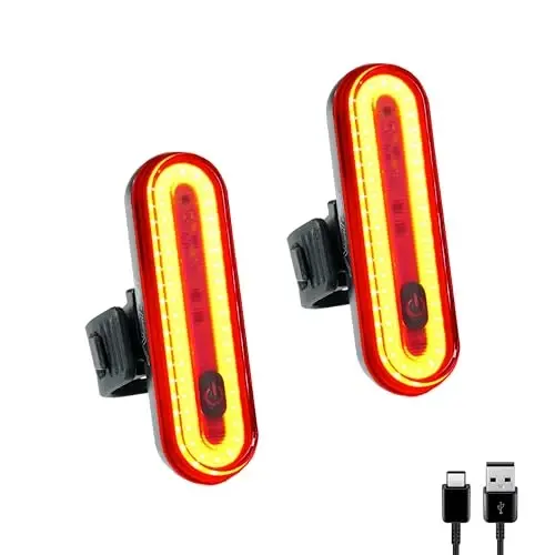 BV Bike Lights for Night Riding LED Bike Tail Light - Bicycle Light Battery-Powered/Rechargeable - Rear Bike Light Weather Resistant - Visible Up to 1500ft Bicycle Tail Light LED Bike Light 