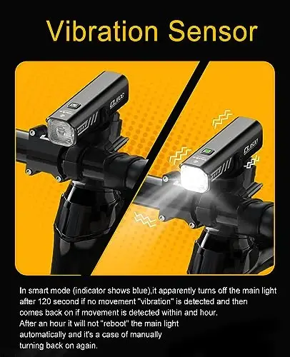 TOWILD Bike Lights for Night Riding,Compatible with Garmin/GoPro Mount,600 Lumen Bike Headlight,2000mAh Rechargeable Battery,Waterproof Bike Front Light for Commuter Cyclists-Fits All Bikes - 5