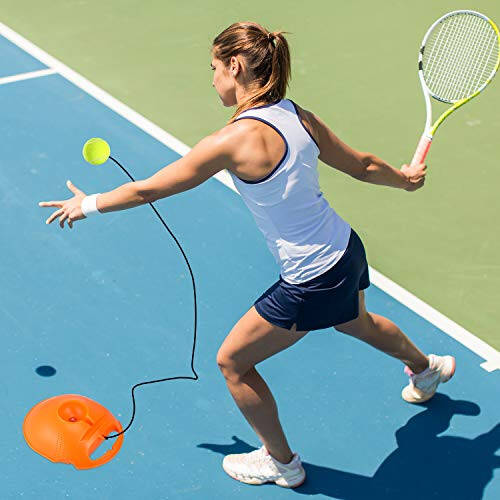 Gejoy 4 Packs Tennis Training Ball with String Tennis Trainer Balls Self Practice Trainer Tool Tennis Ball Training Equipment for Tennis Trainer Practice Exercise - 6