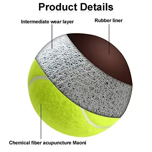 Gejoy 4 Packs Tennis Training Ball with String Tennis Trainer Balls Self Practice Trainer Tool Tennis Ball Training Equipment for Tennis Trainer Practice Exercise - 3