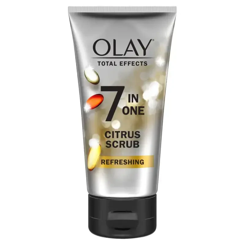 Гель для умывания Olay, Ежедневное средство для умывания Total Effects, Освежающий цитрусовый очищающий скраб, 5.0 жидких унций - 2