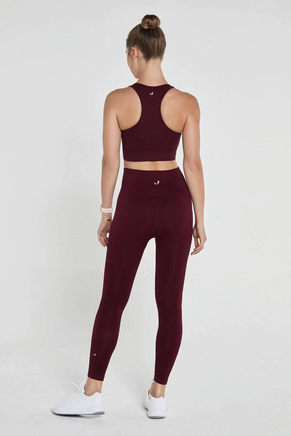 Gela High Waist, Flexible and Shaping Sport Leggings Burgundy - 16