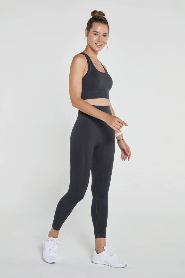 Gela High Waist, Flexible and Shaping Sports Leggings Anthracite - 14