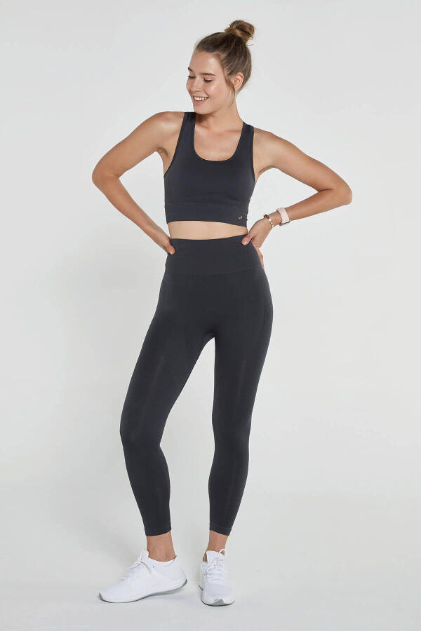 Gela High Waist, Flexible and Shaping Sports Leggings Anthracite - 16