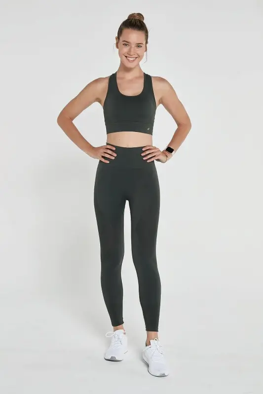 Gela High Waist, Flexible And Shaping Sports Leggings Green-Green - 2