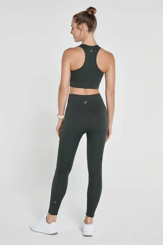 Gela High Waist, Flexible And Shaping Sports Leggings Green-Green - 4