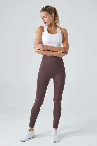 Gela High Waist, Flexible and Shaping Sports Leggings Natural Coffee-Natural Coffee - 3