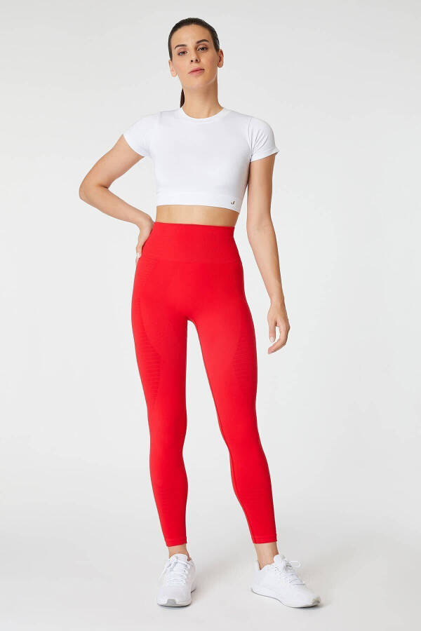 Gela High Waisted, Flexible and Shaping Sports Leggings Red - 17