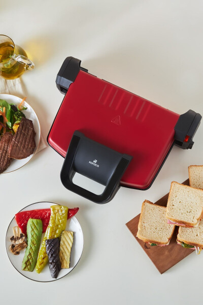 Gelecek Temel Tost Makinesi Mat Kırmızı 1800 W - 7