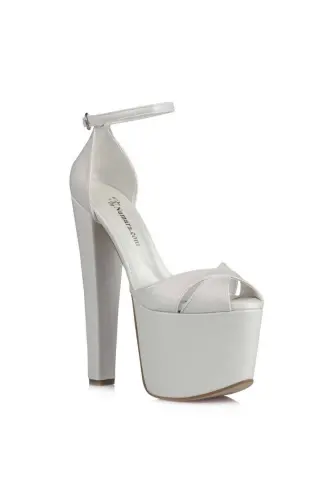 Gelin Ayakkabısı Yüksek Platform Modelleri - 37NUMARA (1)