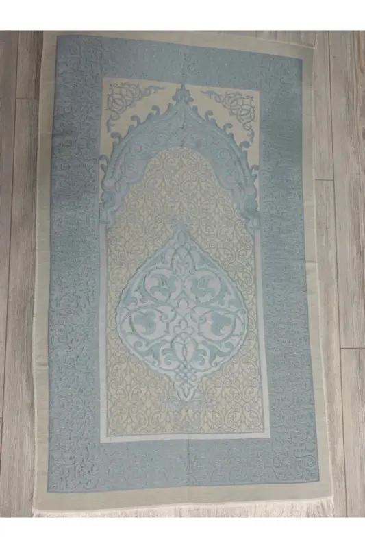 Gelin Damat Bohçası Seccade Seti - Bebe mavisi - 5