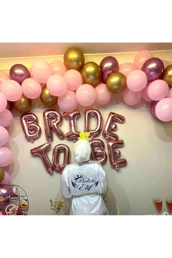 Gelin Sabahlığı Bride Sabahlık Kollar Tüylü Ve Bride To Be Kuşak - 18