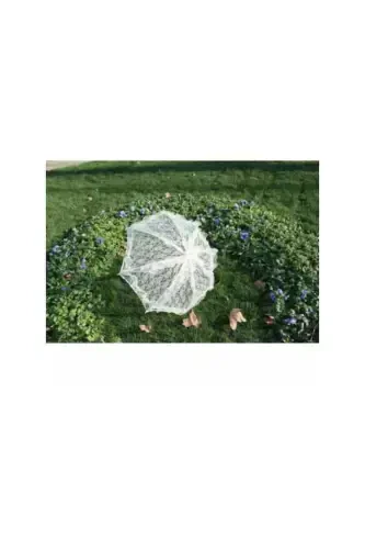 Gelin Şemsiyesi Tamamı Dantel 85 cm. Çap - 3
